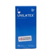 Классические презервативы Unilatex Natural Plain - 12 шт. + 3 шт. в подарок - Unilatex - купить с доставкой в Волгодонске