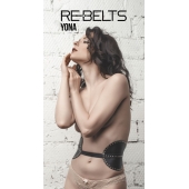 Пояс с клёпками Yona Black - Rebelts - купить с доставкой в Волгодонске