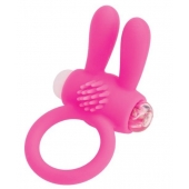 Розовое эрекционное виброкольцо A-toys с ушками - A-toys - в Волгодонске купить с доставкой