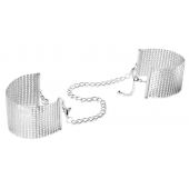 Серебристые наручники-браслеты Desir Metallique Handcuffs - Bijoux Indiscrets - купить с доставкой в Волгодонске