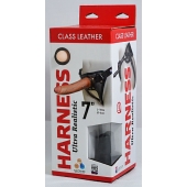 Насадка-фаллоимитатор на кожаных трусиках Harness Ultra Realistic 7  - 18 см. - LOVETOY (А-Полимер) - купить с доставкой в Волгодонске