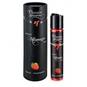Массажное масло с ароматом клубники Huile de Massage Gourmande Fraise des Bois - 59 мл. - Plaisir Secret - купить с доставкой в Волгодонске