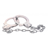 Наручники из металла с длинной цепочкой CHROME HANDCUFFS METAL HANDCUFFS W. KEY - NMC - купить с доставкой в Волгодонске