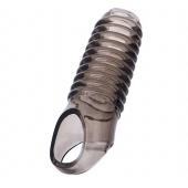 Дымчатая насадка с рёбрышками и подхватом мошонки ToyFa XLover - 12,5 см. - ToyFa - в Волгодонске купить с доставкой