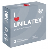 Презервативы с рёбрами Unilatex Ribbed - 3 шт. - Unilatex - купить с доставкой в Волгодонске