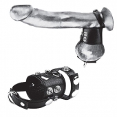 Утяжка на пенис и мошонку Cock Ring With 1.5  Ball Stretcher And Optional Weight Ring - BlueLine - купить с доставкой в Волгодонске