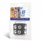 Ремень на член и мошонку 1.5  Cock Ring With Ball Strap - BlueLine - купить с доставкой в Волгодонске