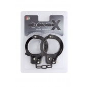 Чёрные наручники из листового металла BONDX METAL CUFFS BLACK - Dream Toys - купить с доставкой в Волгодонске