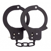 Чёрные наручники из листового металла BONDX METAL CUFFS BLACK - Dream Toys - купить с доставкой в Волгодонске
