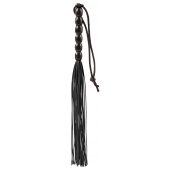 Чёрная мини-плеть из резины Rubber Mini Whip - 22 см. - Blush Novelties - купить с доставкой в Волгодонске