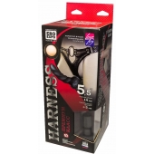Пояс харнесс премиум класса WOMAN SIMPLEX(S) с 3 черными насадками - LOVETOY (А-Полимер) - купить с доставкой в Волгодонске