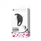 Чёрное эрекционное кольцо с вибрацией Rabbit Vibrator - Baile - в Волгодонске купить с доставкой