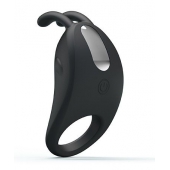 Чёрное эрекционное кольцо с вибрацией Rabbit Vibrator - Baile - в Волгодонске купить с доставкой