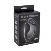 Чёрное эрекционное кольцо с анальной пробкой Button Anal Plug - Lola Games - в Волгодонске купить с доставкой