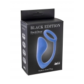 Синее эрекционное кольцо с анальной пробкой Button Anal Plug - Lola Games - в Волгодонске купить с доставкой