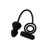 Чёрное эрекционное кольцо с вибростимулятором и анальным хвостом - Erotist Adult Toys - в Волгодонске купить с доставкой