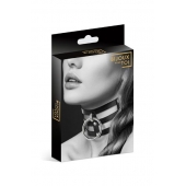 Чёрный тройной чокер с большим кольцом - Bijoux Pour Toi - купить с доставкой в Волгодонске