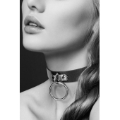 Узенький ошейник из полиуретана с кольцом - Bijoux Pour Toi - купить с доставкой в Волгодонске