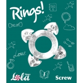 Прозрачное эрекционное кольцо Rings Screw - Lola Games - в Волгодонске купить с доставкой