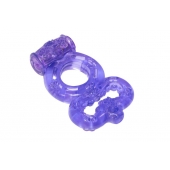 Фиолетовое эрекционное кольцо Rings Treadle с подхватом - Lola Games - в Волгодонске купить с доставкой