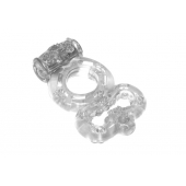Прозрачное эрекционное кольцо Rings Treadle с подхватом - Lola Games - в Волгодонске купить с доставкой