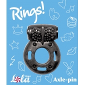 Черное эрекционное кольцо с вибрацией Rings Axle-pin - Lola Games - в Волгодонске купить с доставкой