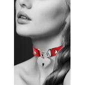 Красный чокер с замком в форме сердца - Bijoux Pour Toi - купить с доставкой в Волгодонске