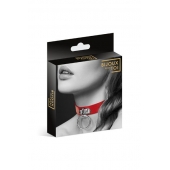 Красный узенький чокер с кольцом - Bijoux Pour Toi - купить с доставкой в Волгодонске