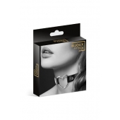 Чёрный чокер с кольцом в форме сердца - Bijoux Pour Toi - купить с доставкой в Волгодонске