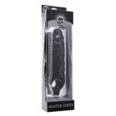 Чёрная увеличивающая насадка на член Mamba Cock Sheath Packaged - 16,5 см. - XR Brands - в Волгодонске купить с доставкой