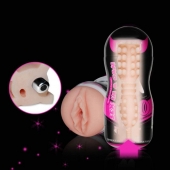 Мастурбатор-вагина Sex In A Can Vibra Vagina Tunnel - Lovetoy - в Волгодонске купить с доставкой