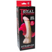 Телесная насадка REAL Standard с усиками на основании - 19 см. - LOVETOY (А-Полимер) - купить с доставкой в Волгодонске