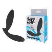 Чёрный вибростимулятор простаты Sex Expert Vibe Pleasure - Sex Expert - в Волгодонске купить с доставкой