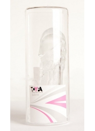 Прозрачная гелевая насадка с клиторальным отростком - 13 см. - Toyfa Basic - в Волгодонске купить с доставкой