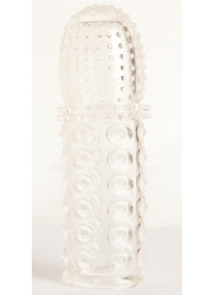 Прозрачная закрытая гелевая насадка - 13,5 см. - Toyfa Basic - в Волгодонске купить с доставкой