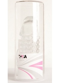 Гелевая прозрачная насадка с 2 отростками - 13 см. - Toyfa Basic - в Волгодонске купить с доставкой