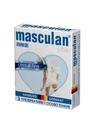 Ультратонкие презервативы Masculan Ultra Fine с обильной смазкой - 3 шт. - Masculan - купить с доставкой в Волгодонске