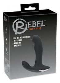 Черный вибромассажер простаты с функцией римминга Plug with Perineum Stimulator - 16,6 см. - Orion - в Волгодонске купить с доставкой