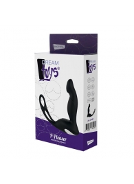 Черный вибромассажер простаты P-PLEASER W ERECTION ENHANCE - Dream Toys - в Волгодонске купить с доставкой