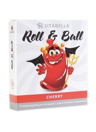 Стимулирующий презерватив-насадка Roll   Ball Cherry - Sitabella - купить с доставкой в Волгодонске