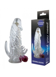 Закрытая прозрачная вибронасадка на пенис Crystal Sleeve Vibe - Erowoman-Eroman - в Волгодонске купить с доставкой