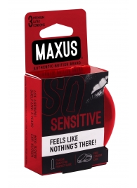 Ультратонкие презервативы в железном кейсе MAXUS Sensitive - 3 шт. - Maxus - купить с доставкой в Волгодонске