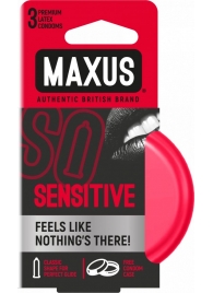 Ультратонкие презервативы в железном кейсе MAXUS Sensitive - 3 шт. - Maxus - купить с доставкой в Волгодонске