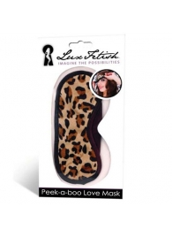 Леопардовая маска на глаза Peek-a-Boo - Lux Fetish - купить с доставкой в Волгодонске