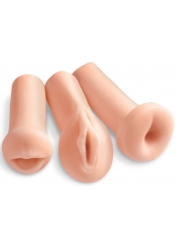 Комплект из 3 мастурбаторов All 3 Holes: вагина, анус, ротик - Pipedream - в Волгодонске купить с доставкой