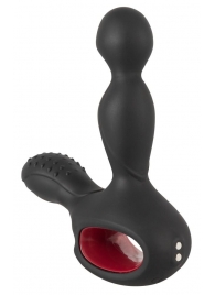 Черный вибромассажер простаты с нагревом и ротацией Prostate Plug - 14,5 см. - Orion - в Волгодонске купить с доставкой