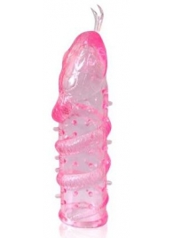 Закрытая рельефная насадка Crystal sleeve snakes в виде змеи с усиками - 14 см. - Erowoman-Eroman - в Волгодонске купить с доставкой