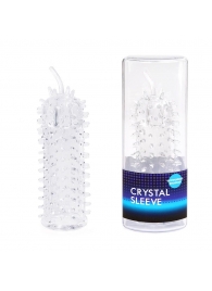 Закрытая рельефная насадка Crystal sleeve с усиками - 12 см. - Erowoman-Eroman - в Волгодонске купить с доставкой