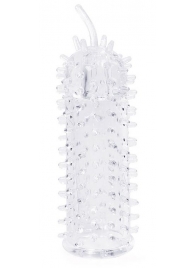 Закрытая рельефная насадка Crystal sleeve с усиками - 12 см. - Erowoman-Eroman - в Волгодонске купить с доставкой