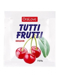 Пробник гель-смазки Tutti-frutti с вишнёвым вкусом - 4 гр. - Биоритм - купить с доставкой в Волгодонске